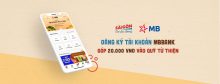 Góp 20.000 VNĐ vào quỹ từ thiện SGCLX khi tạo tài khoản online tại app MB Bank